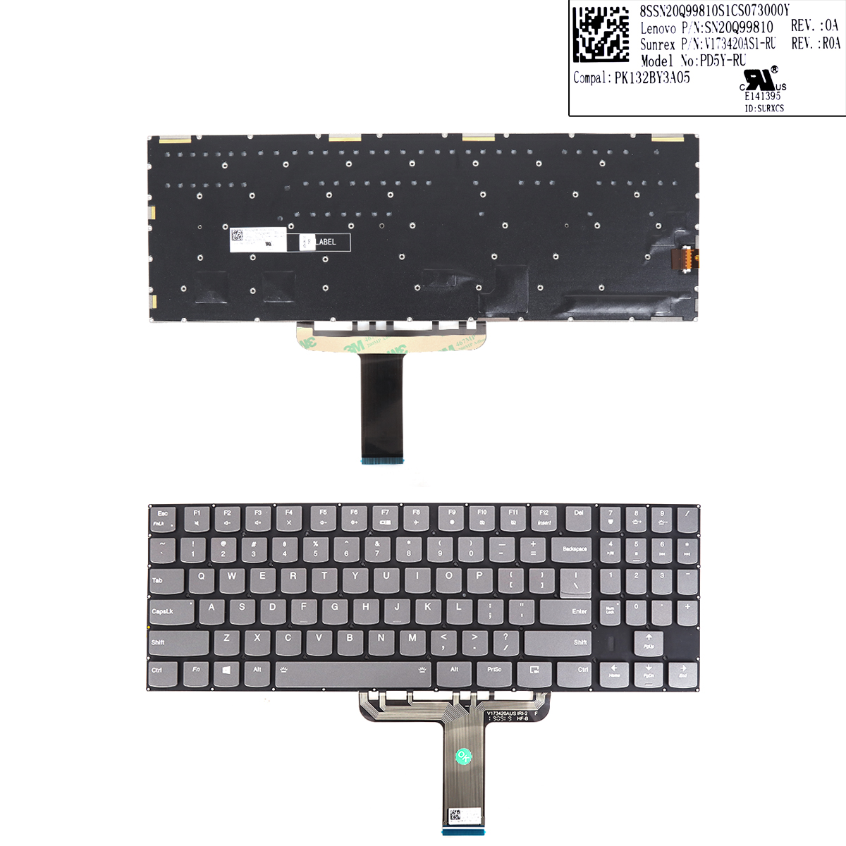 Picture of New Replacement Laptop Keyboard For LENOVO Legion Y730-17ICH Y740-17ICHg Y740-17IRH Y9000K GRAY US Layout